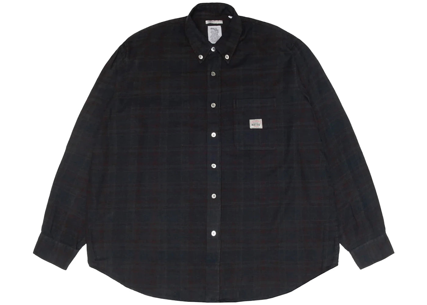Stussy x Our Legacy Work Shop Check Shirt Overdyed Navy Check