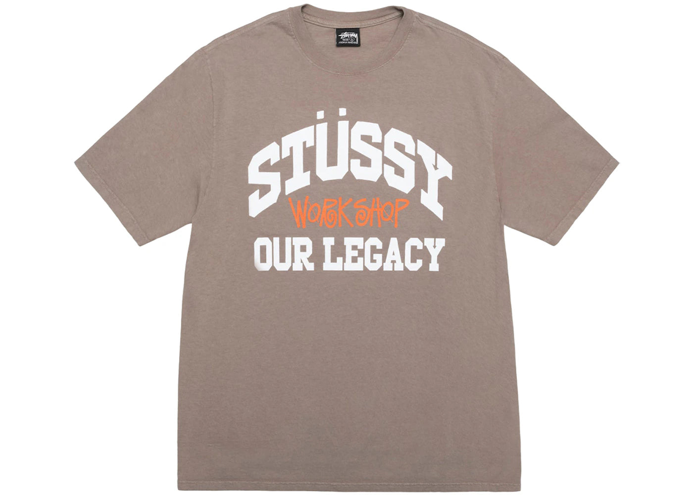 Stussy x Our Legacy Work Shop Collegiate Pigment Dyed Tee Taupe