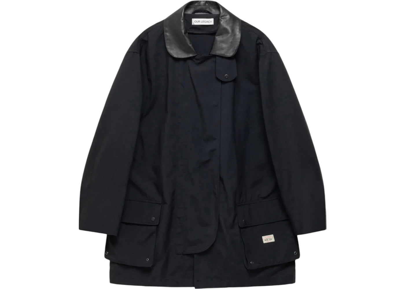 Stussy x Our Legacy Work Shop Fireman Jacket Black Nylon Cordura