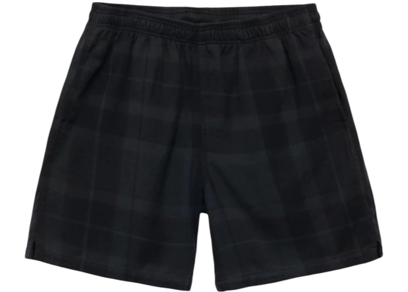 Stussy x Our Legacy Work Shop Laguna Short Overdye Black Flannel Check