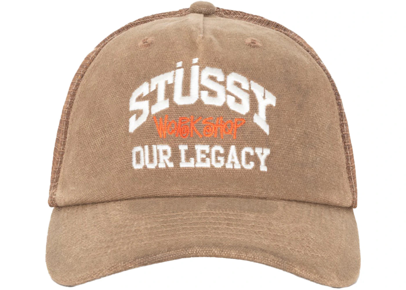 Stussy x Our Legacy Work Shop Low Profile Trucker Cap Brown
