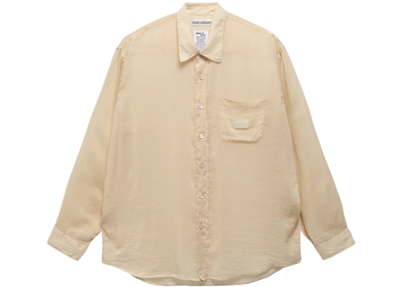 Stussy x Our Legacy Work Shop Shirt Sand Cotton Silk