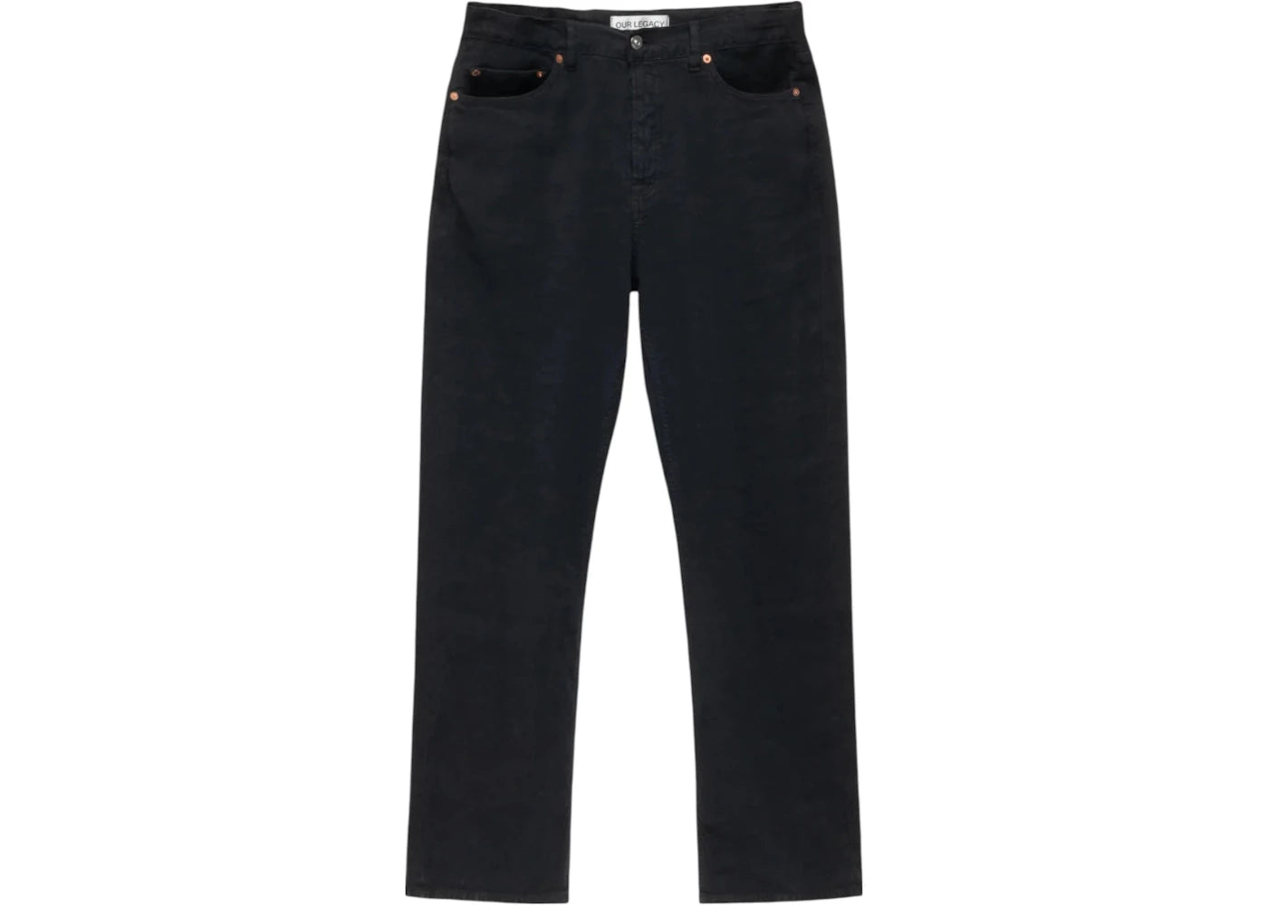 Stussy x Our Legacy Work Shop Work Cut Trouser Overdye Black Linen Twill