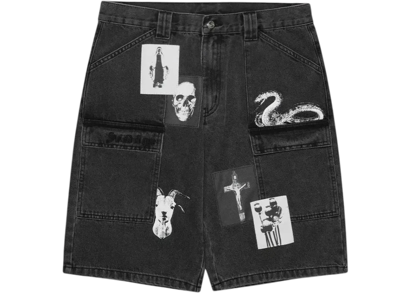 $uicideboy$ G59 Records Prophet Cargo Short Washed Black