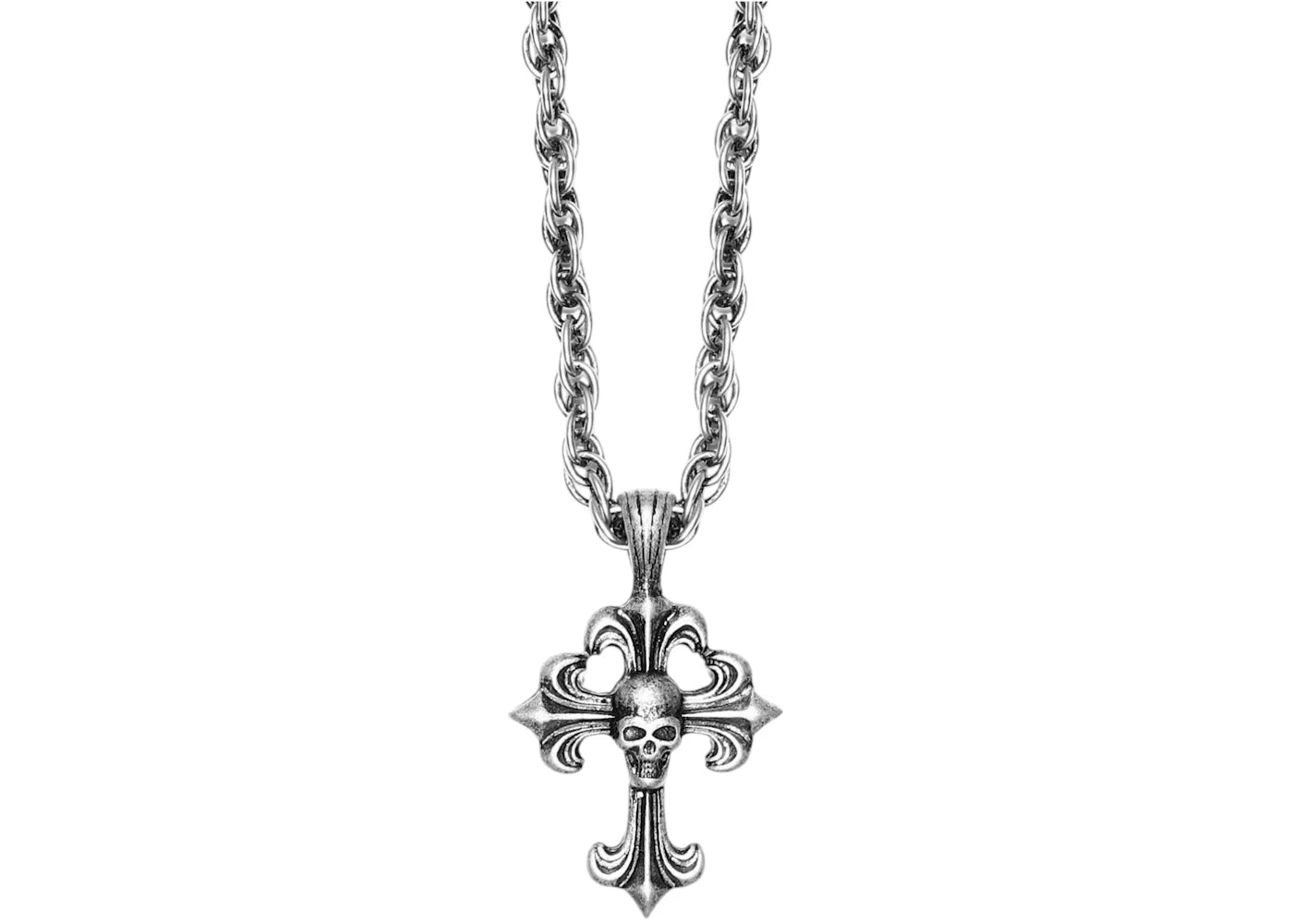$uicideboy$ LB Chrome Cross Pendant Silver