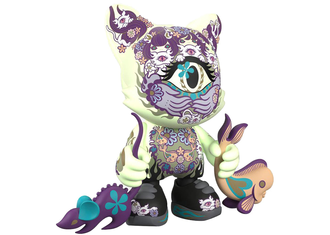 Superplastic Ailurophile Glow Superjanky by Junko Mizuno Figure