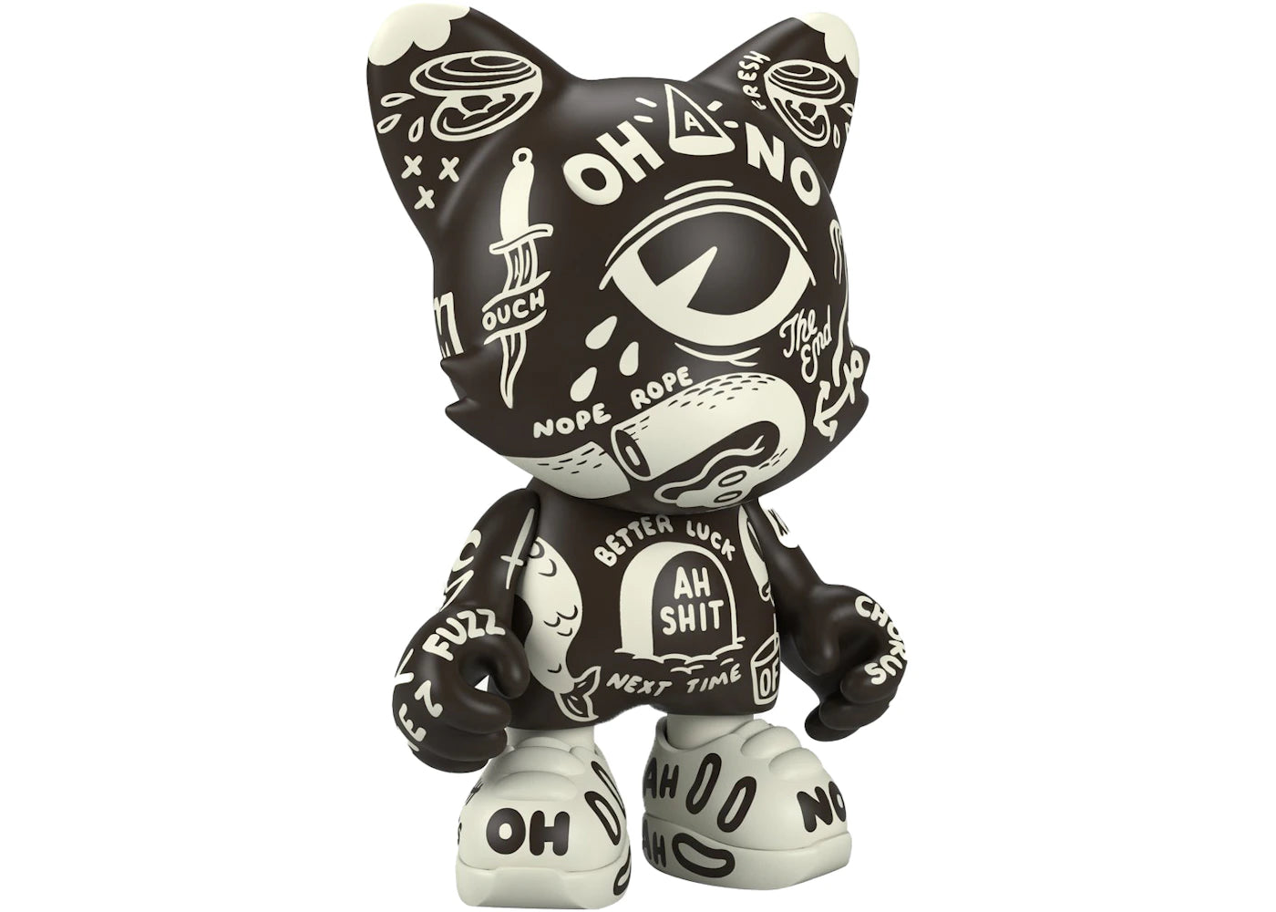 Superplastic Oh-No Blackout Uberjanky 15" by McBess Figure Black/Cream