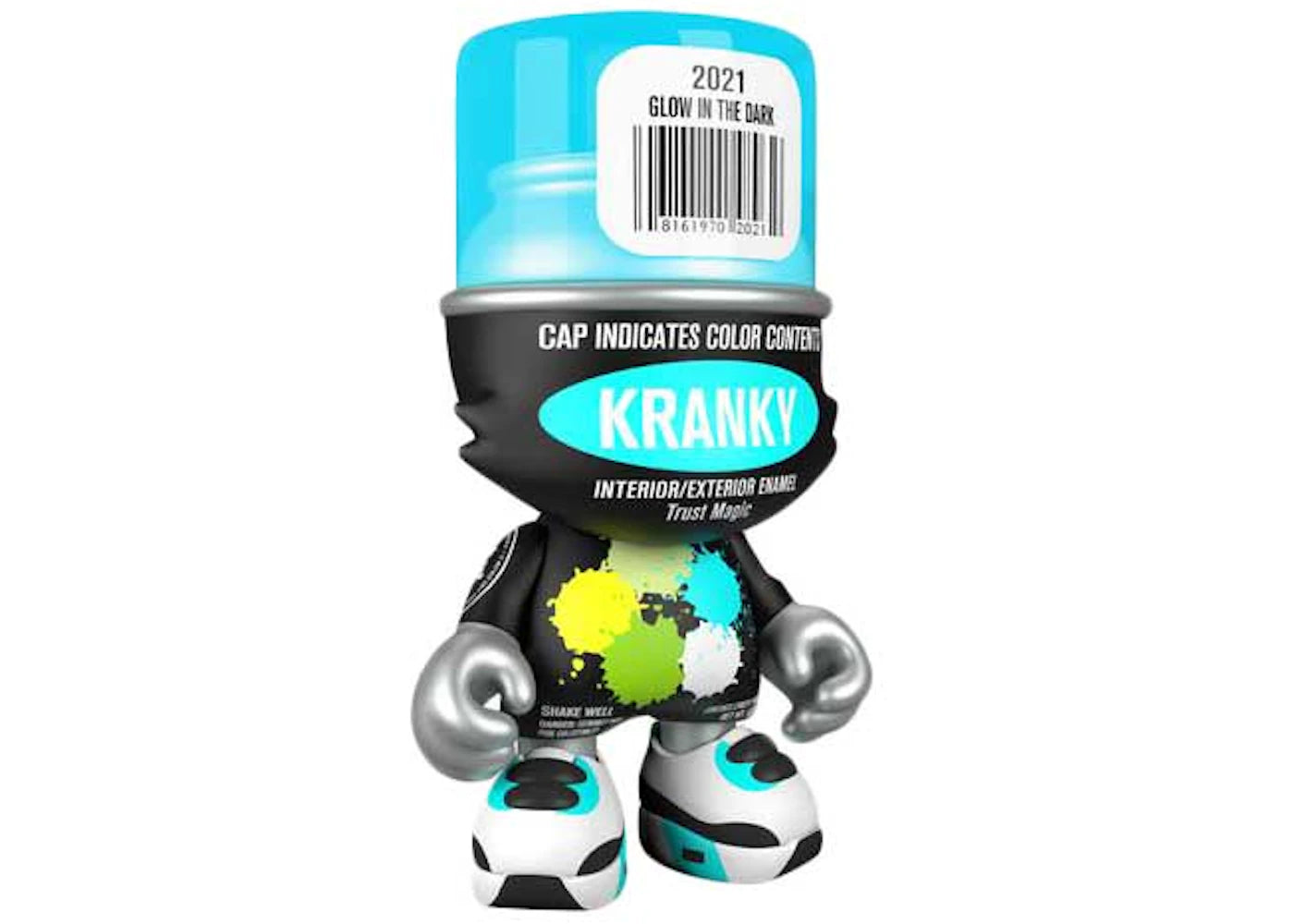 Superplastic Superkranky 8" by Sket One Figure Glow in the Dark Blue