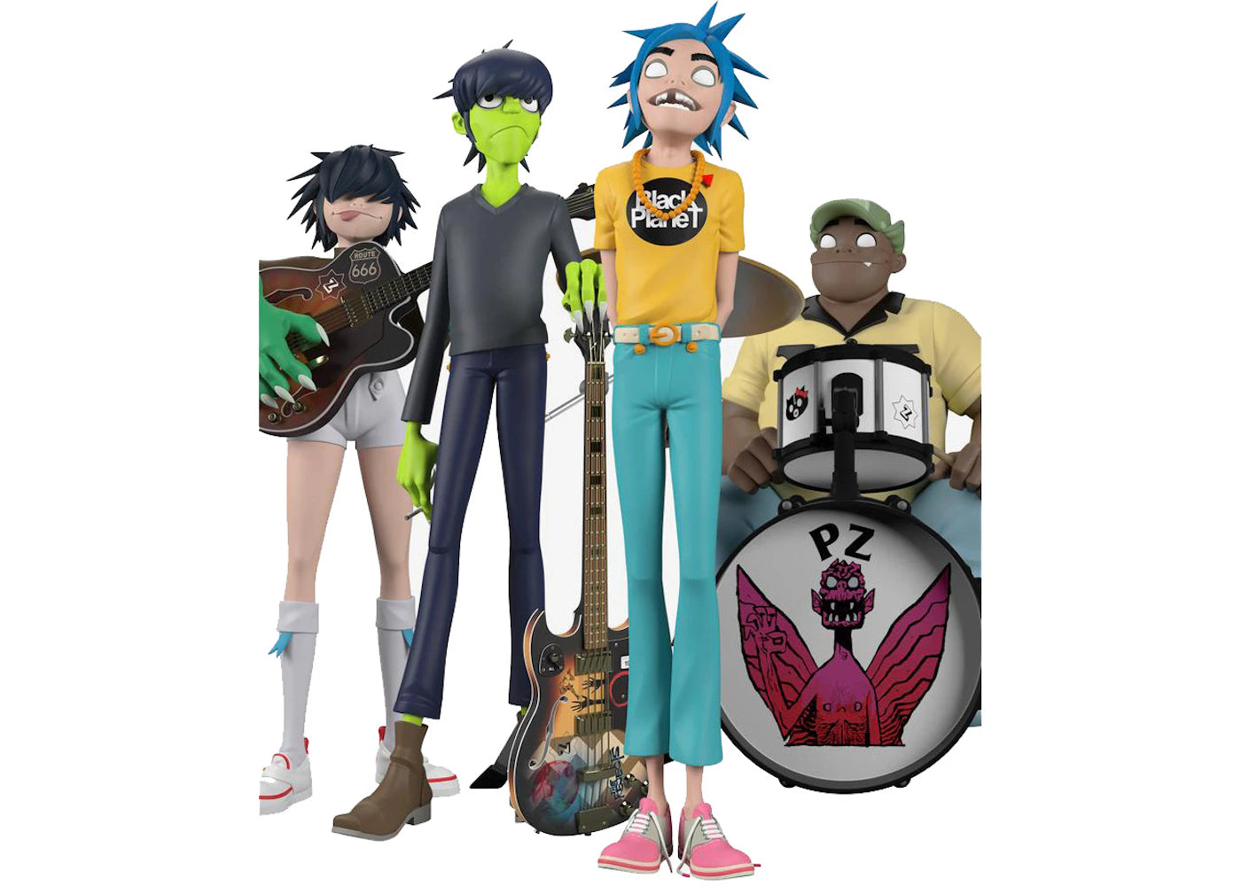 Superplastic x Gorillaz Song Machine Band Full Set Figure