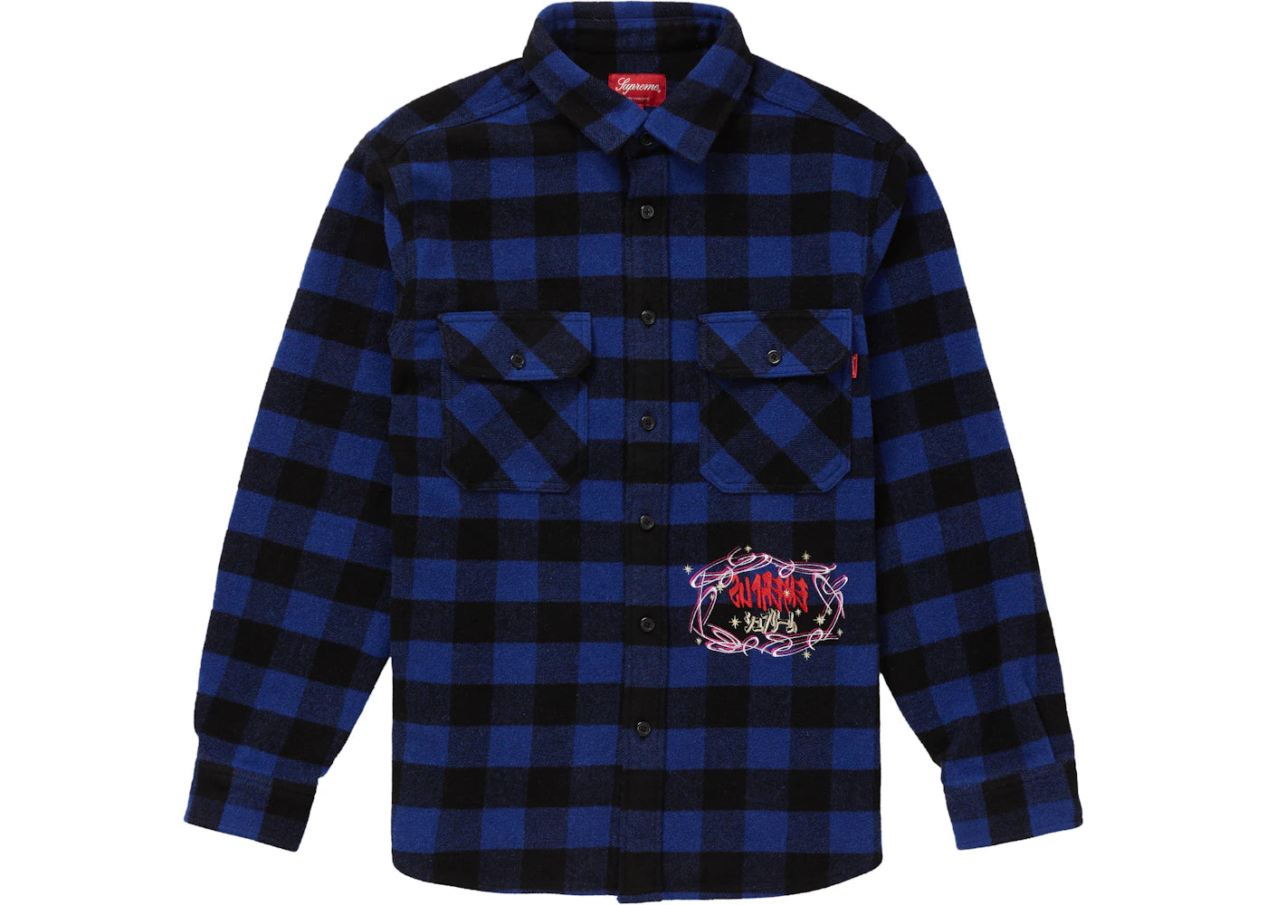 Supreme 1-800 Buffalo Plaid Shirt Royal