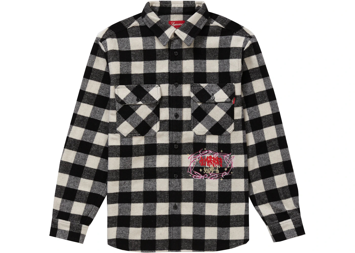 Supreme 1-800 Buffalo Plaid Shirt White