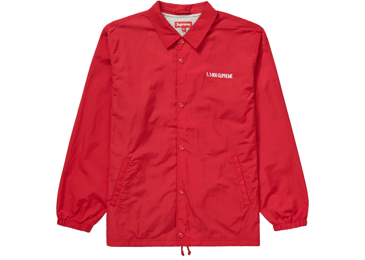 Supreme 1-800 Coaches Jacket Red