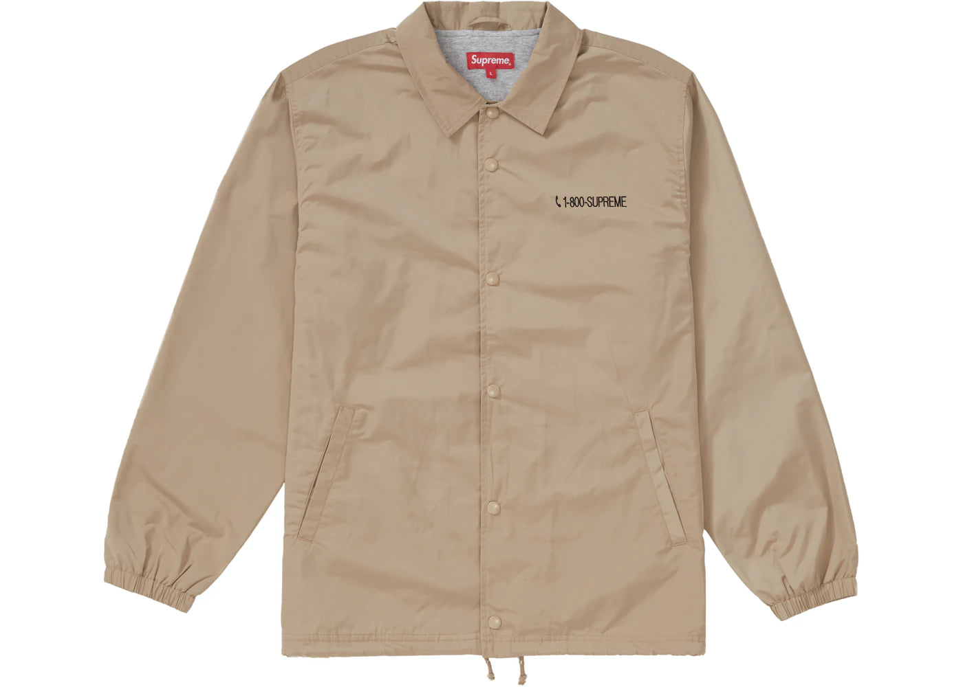 Supreme 1-800 Coaches Jacket Tan