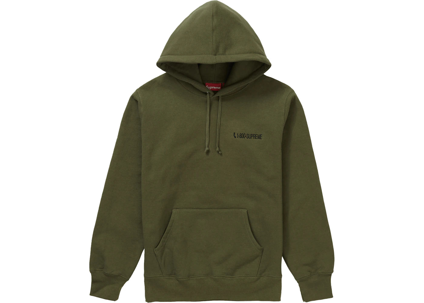 Supreme 1-800 Hooded Sweatshirt Dark Olive