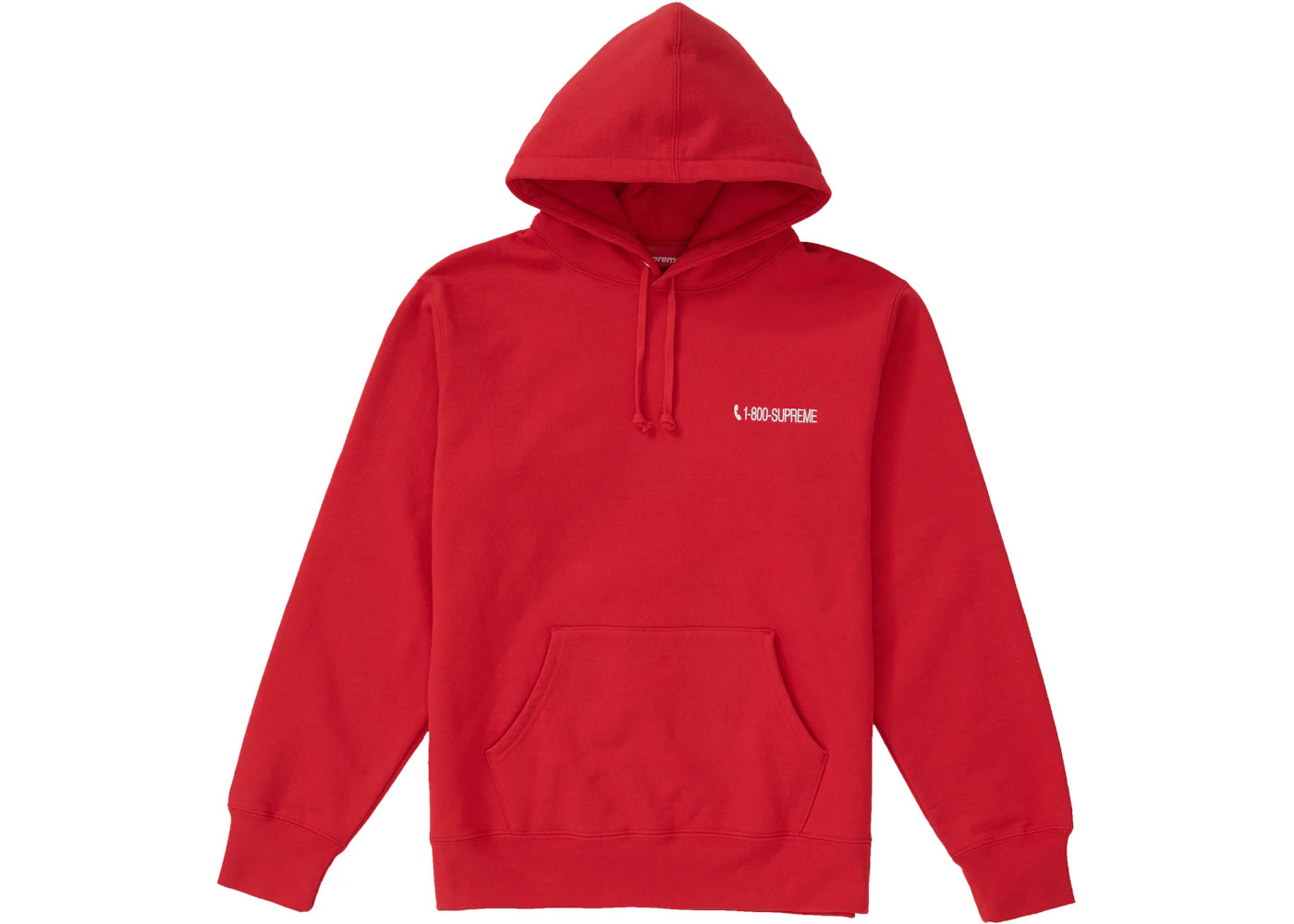 Supreme 1-800 Hooded Sweatshirt Red