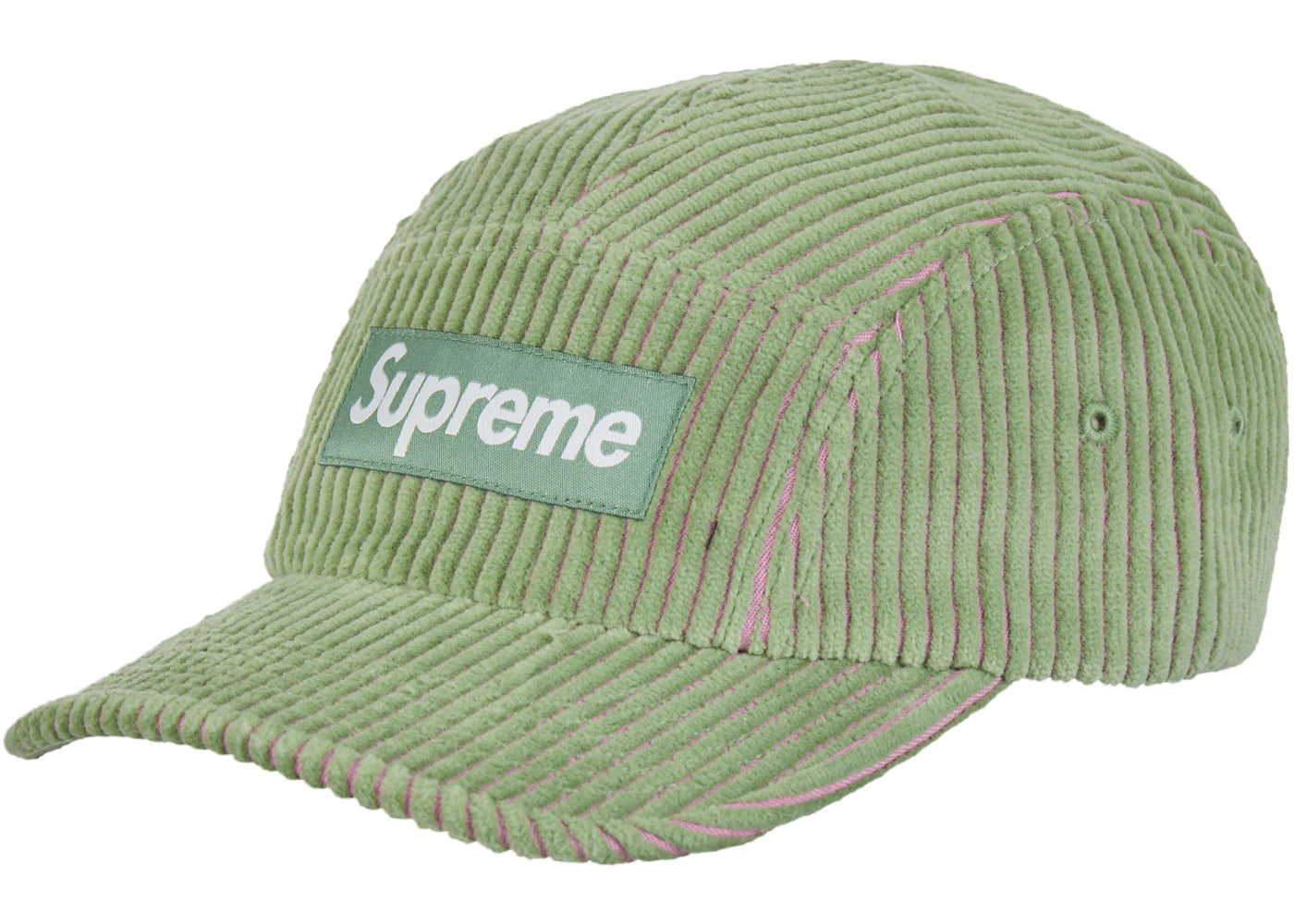 Supreme 2-Tone Corduroy Camp Cap Green