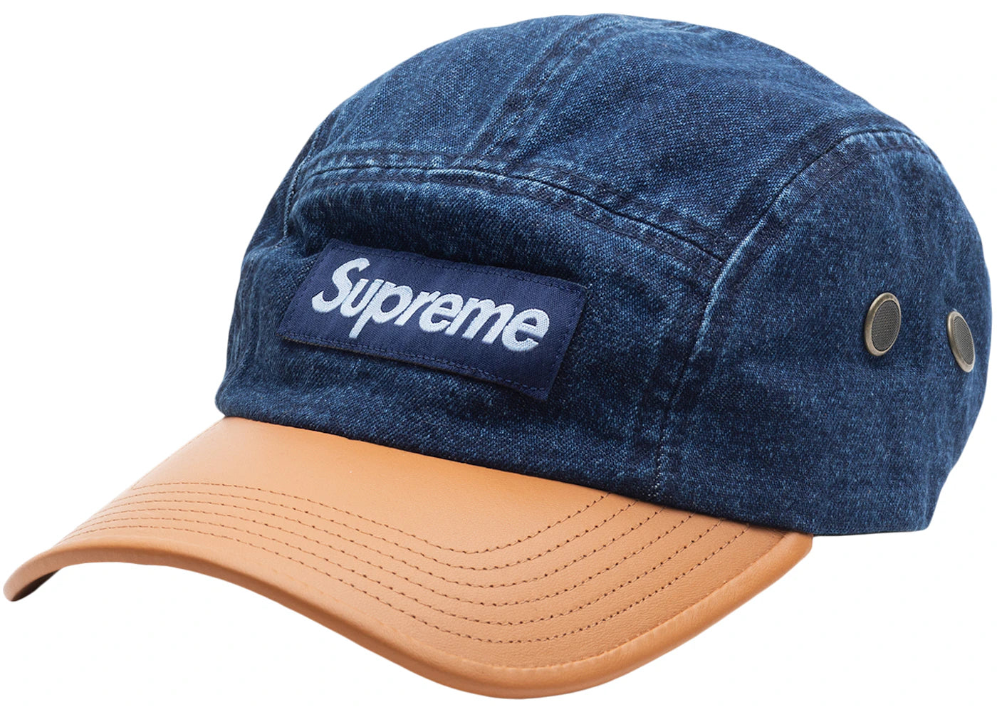 Supreme 2-Tone Denim Camp Cap Blue