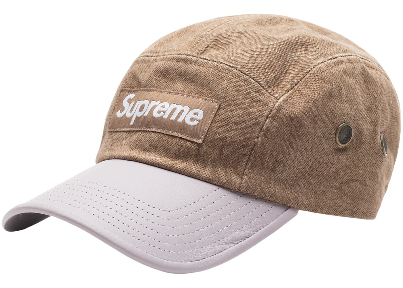 Supreme 2-Tone Denim Camp Cap Brown