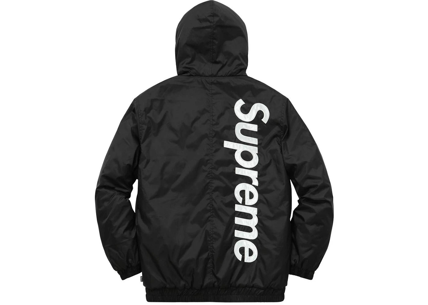 Supreme 2 Tone Hooded Sideline Jacket Black