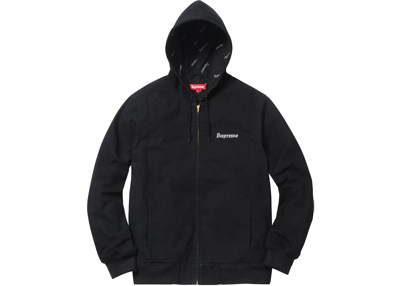 Supreme 2 Tone Hooded Work Jacket Black