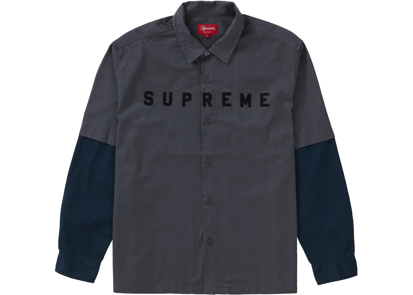 Supreme 2-Tone Work Shirt Dark Grey