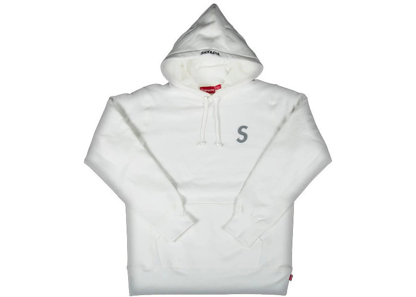 Supreme 3M Reflective S Logo Hooded Sweatshirt White