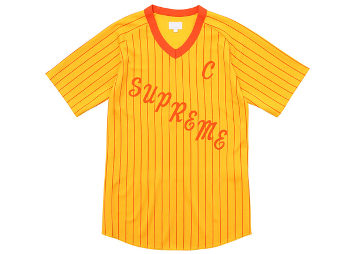 Supreme AD Baseball Jersey Yellow