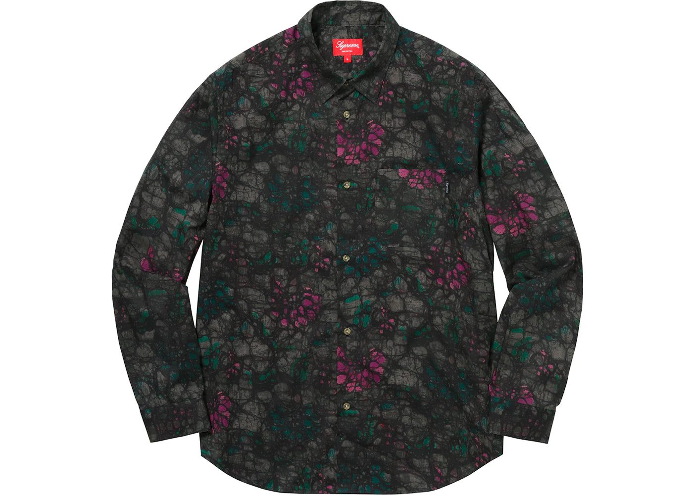 Supreme Acid Floral Shirt Black