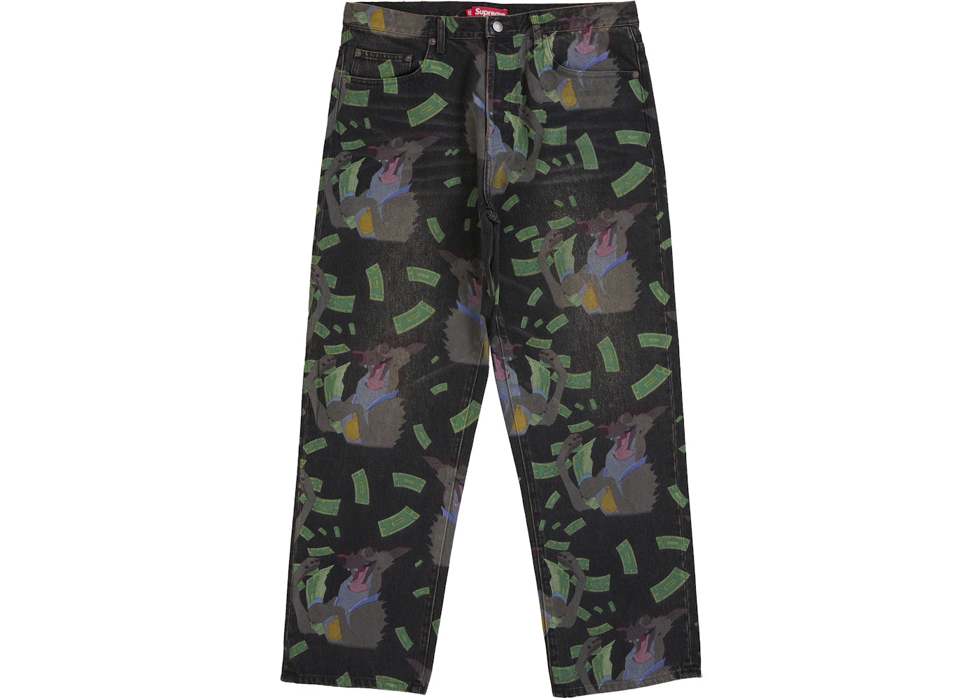 Supreme All Dogs Go To Heaven Loose Fit Jean Washed Black