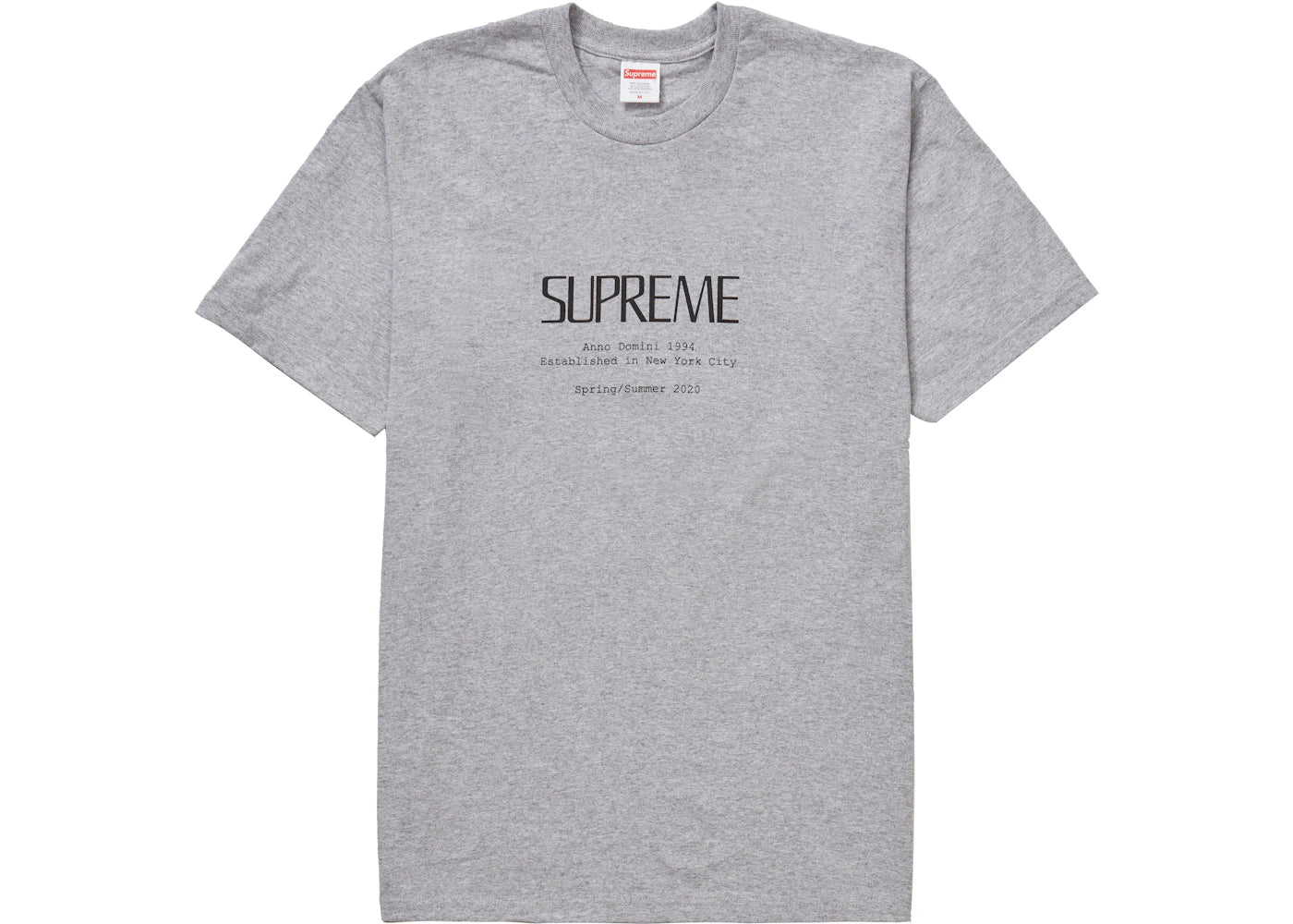 Supreme Anno Domini Tee Heather Grey
