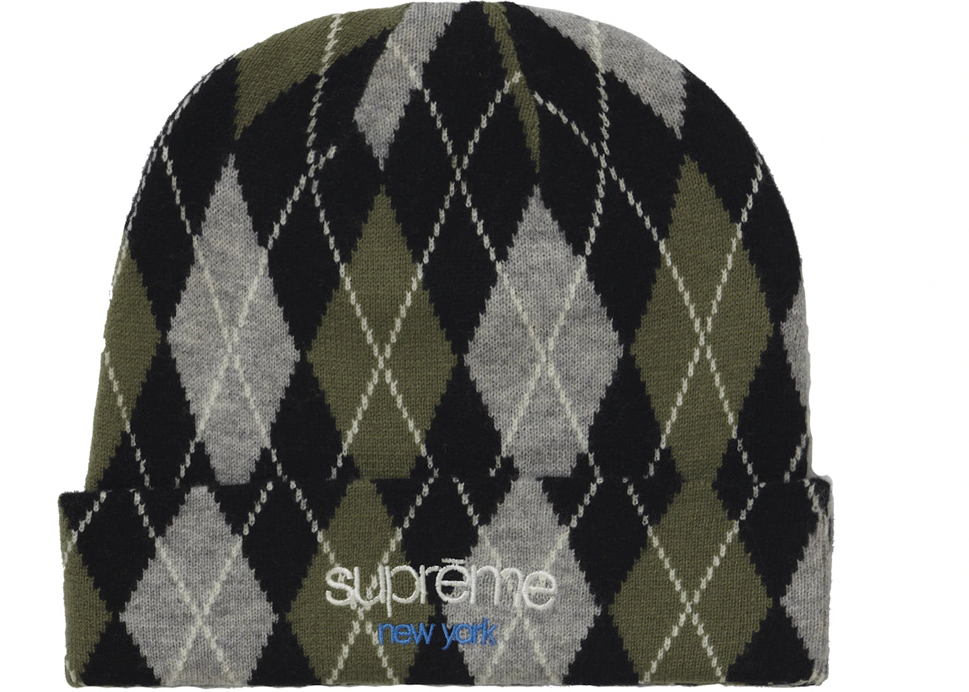 Supreme Argyle Cashmere Beanie Black