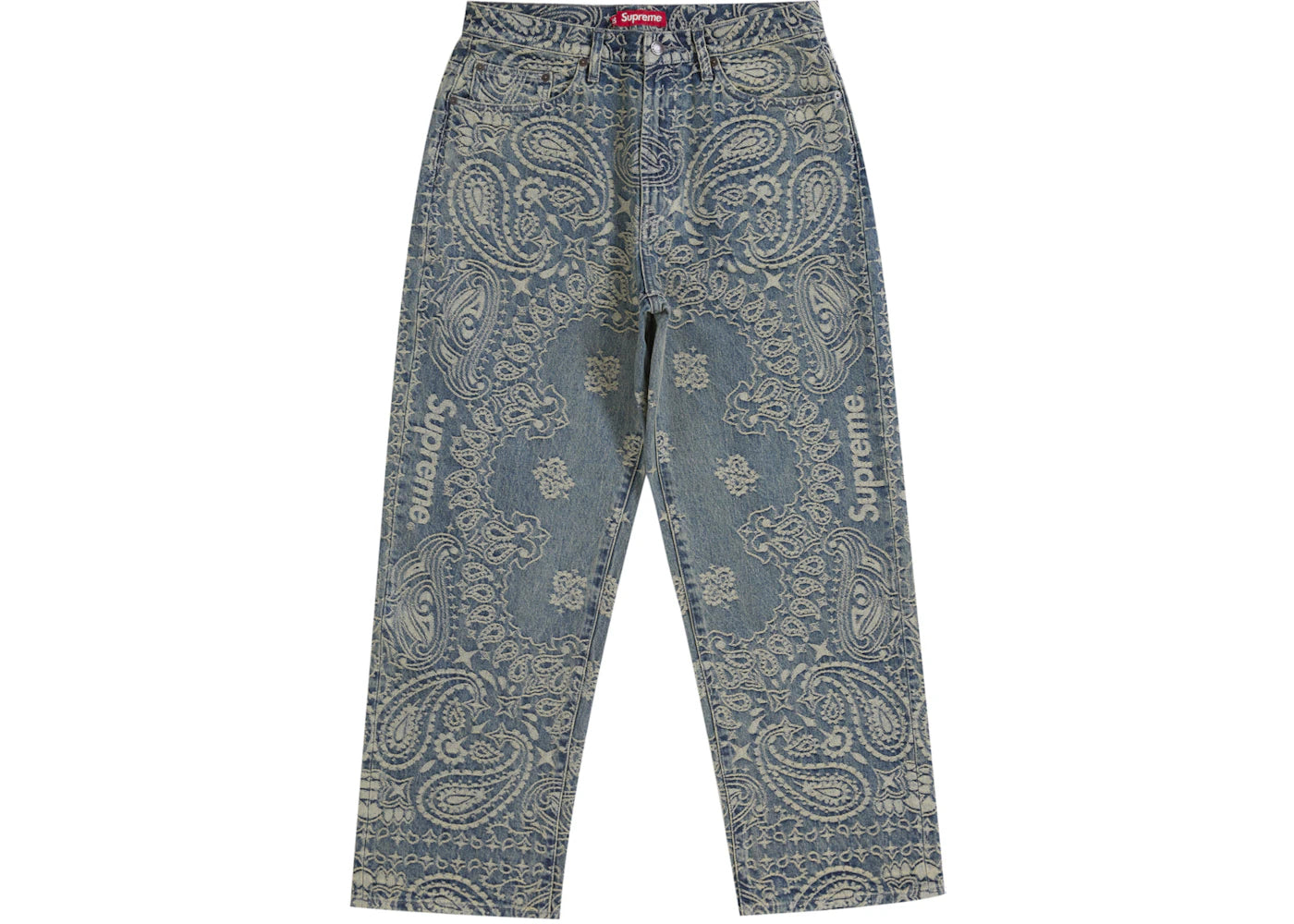 Supreme Bandana Jacquard Baggy Jean Blue