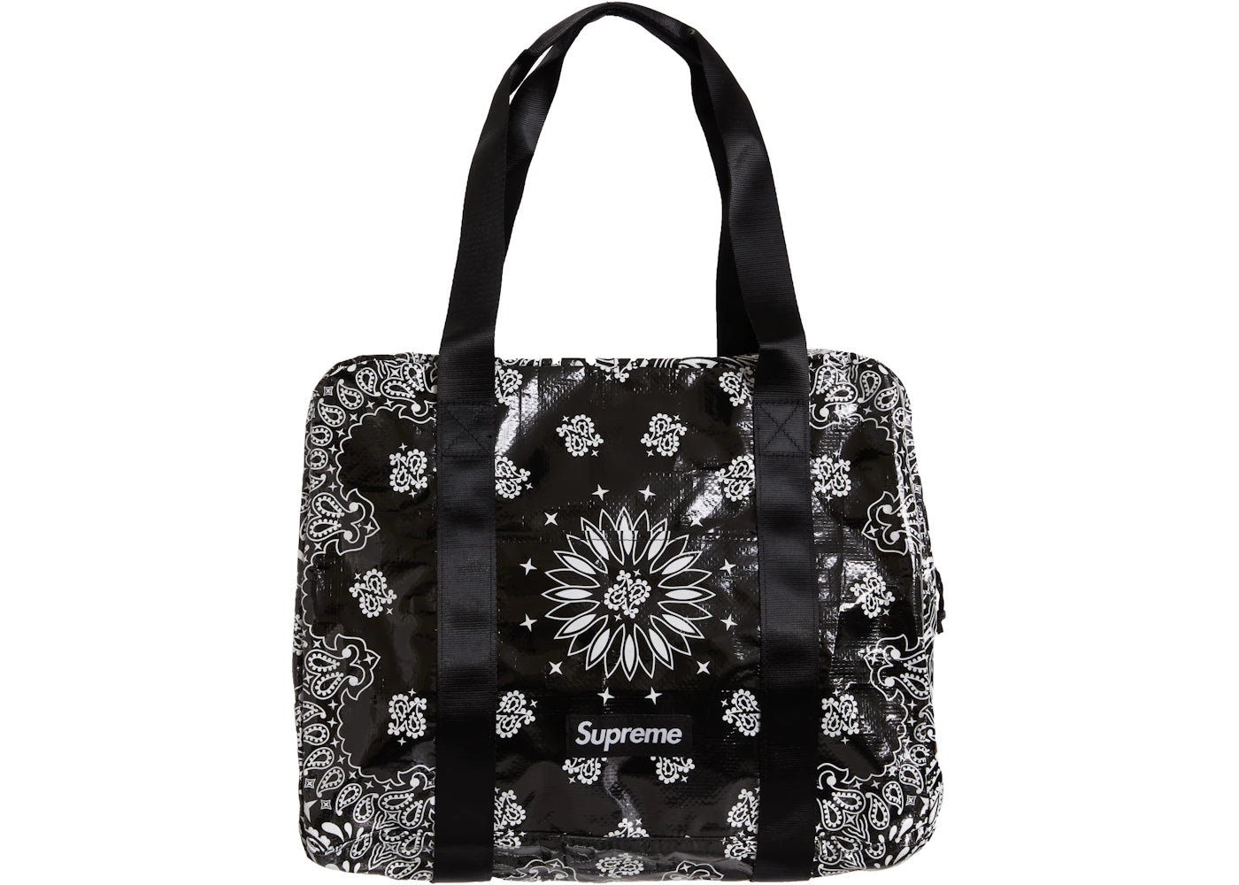 Supreme Bandana Tarp Small Duffle Bag Black
