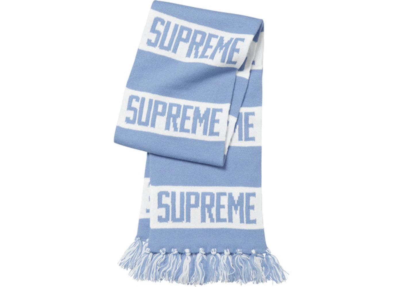 Supreme Bar Stripe Scarf Light Blue