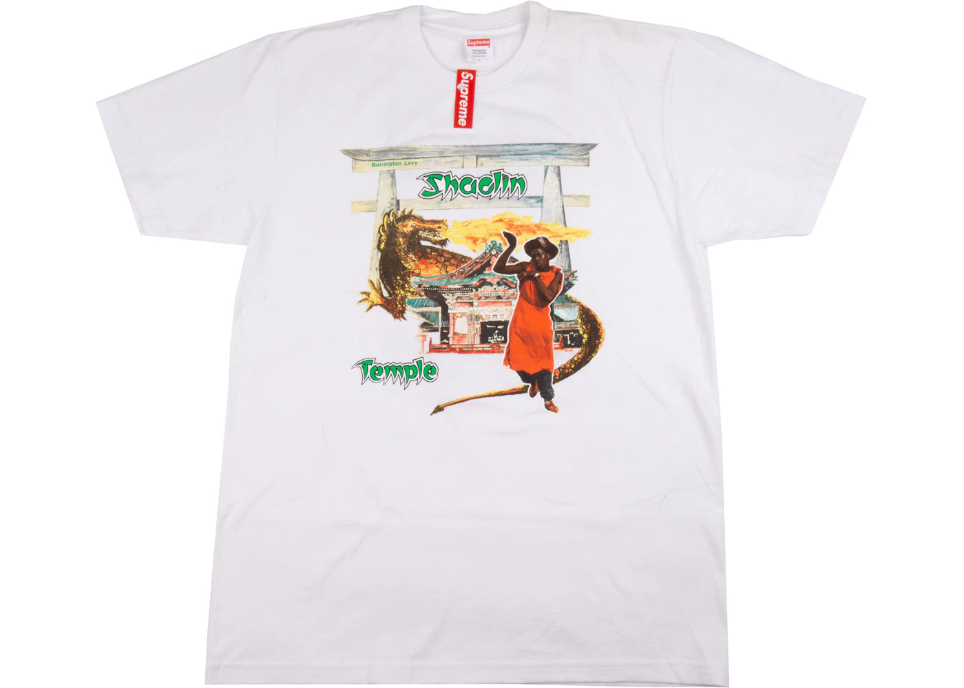 Supreme Barrington Levy Jah Life Shaolin Temple Tee White