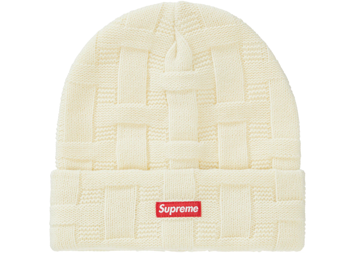 Supreme Basket Weave Beanie Natural