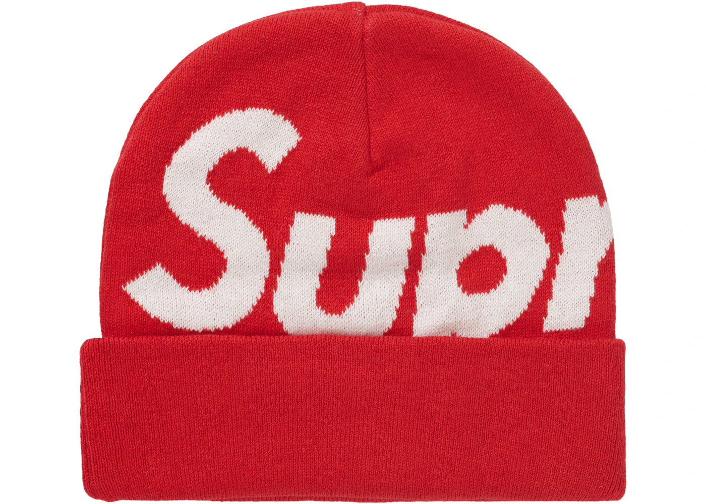 Supreme Big Logo Beanie Red