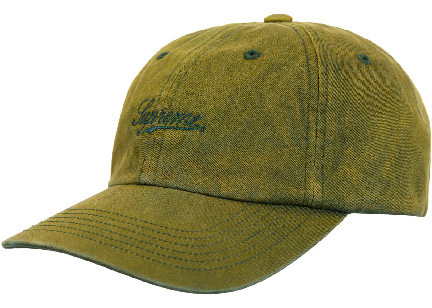 Supreme Bleached Chino 6 Panel Green