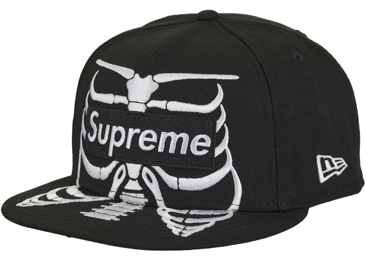 Supreme Bones Box Logo New Era 59Fifty Cap Black