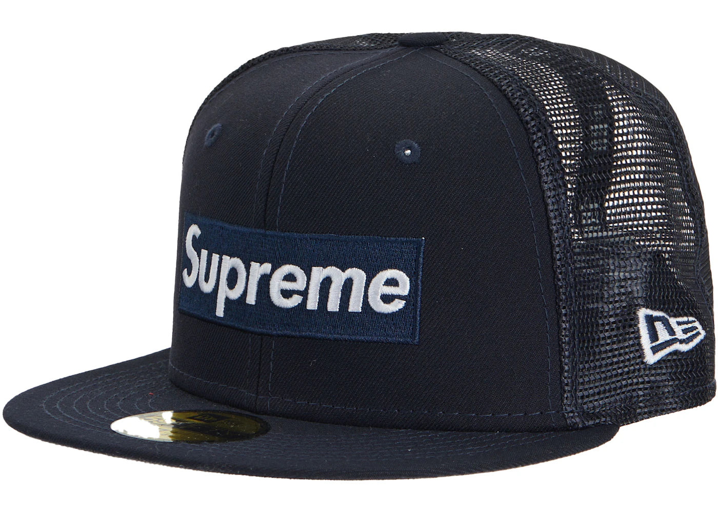 Supreme Box Logo Mesh Back New Era Navy
