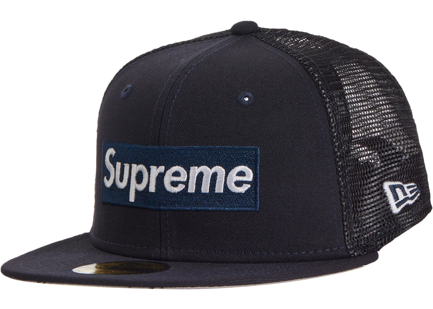 Supreme Box Logo Mesh Back New Era Hat (SS23) Navy