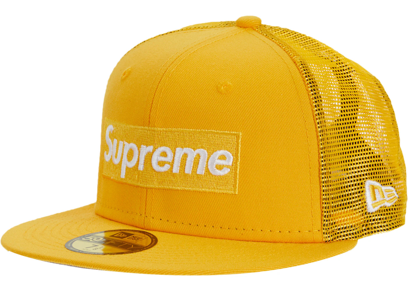 Supreme Box Logo Mesh Back New Era Yellow