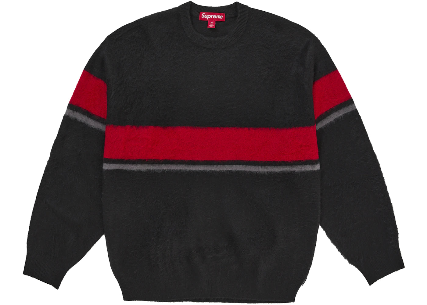 Supreme Brushed Stripe Sweater Black