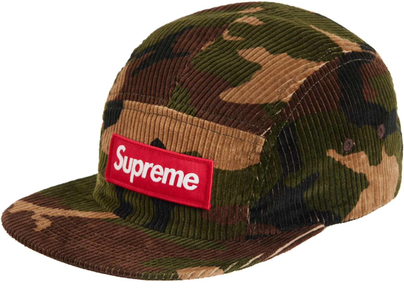 Supreme Camo Corduroy Camp Cap Woodland Camo