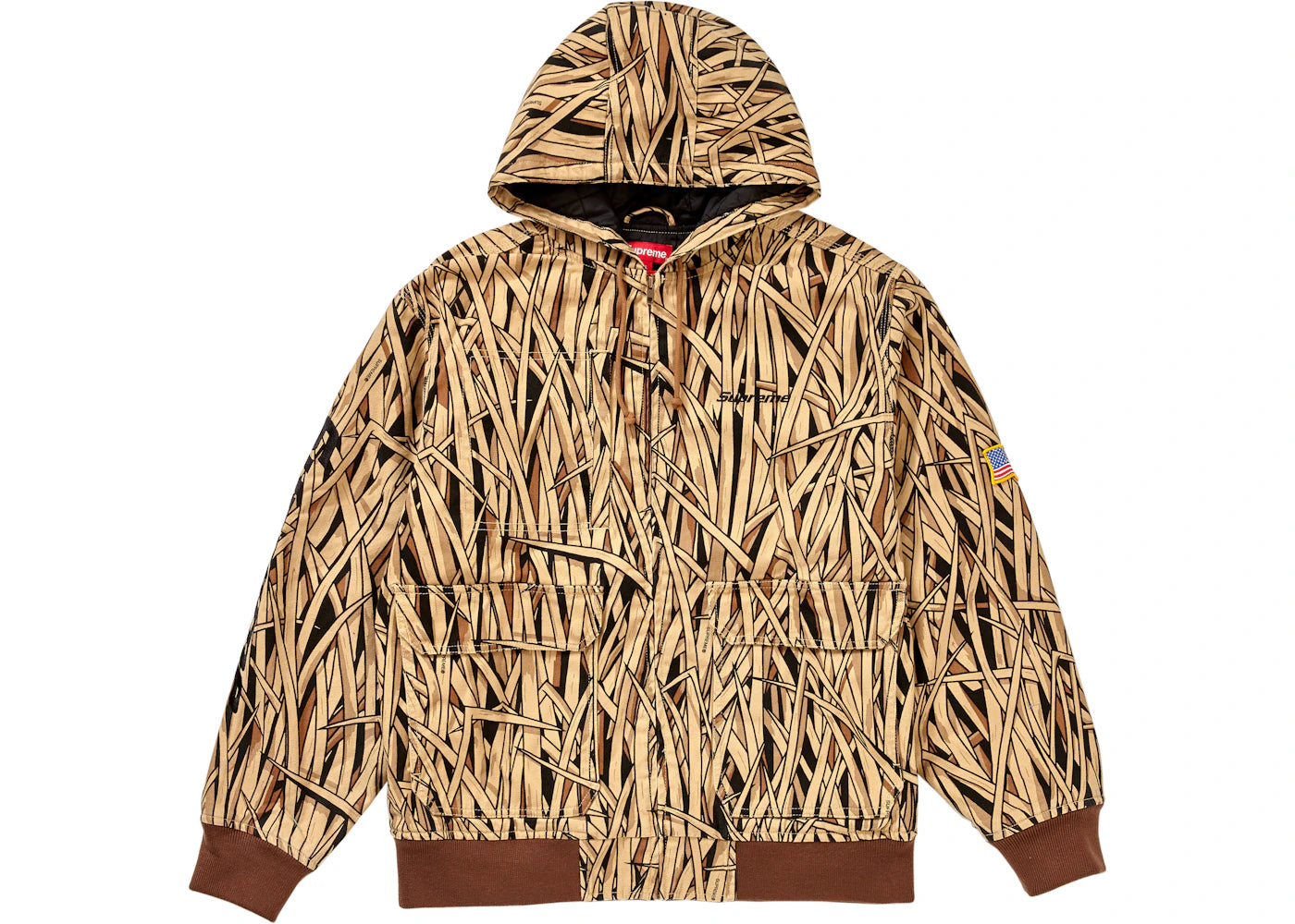 Supreme Canvas Hooded Work Jacket Marsh Camo