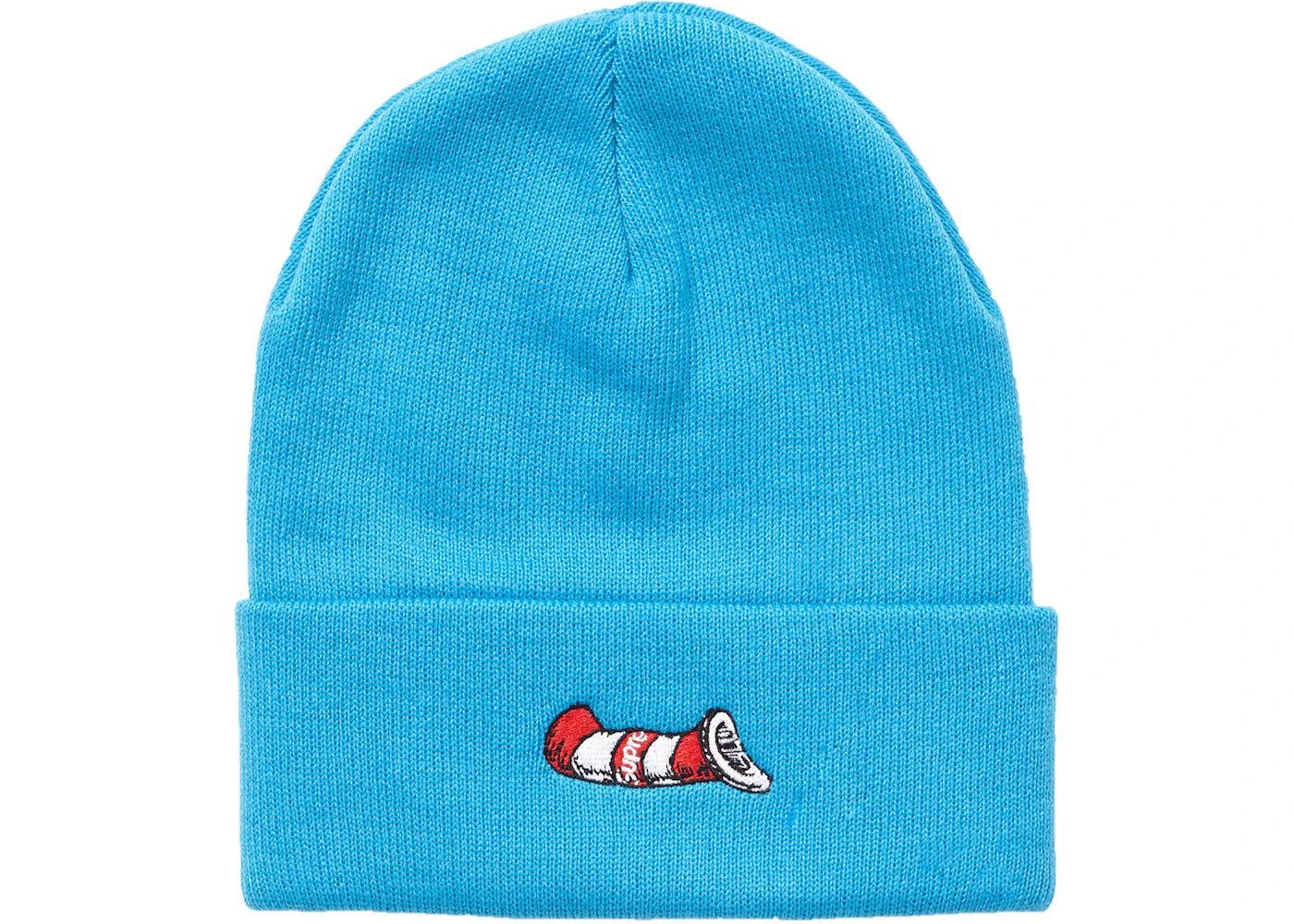 Supreme Cat in the Hat Beanie Blue