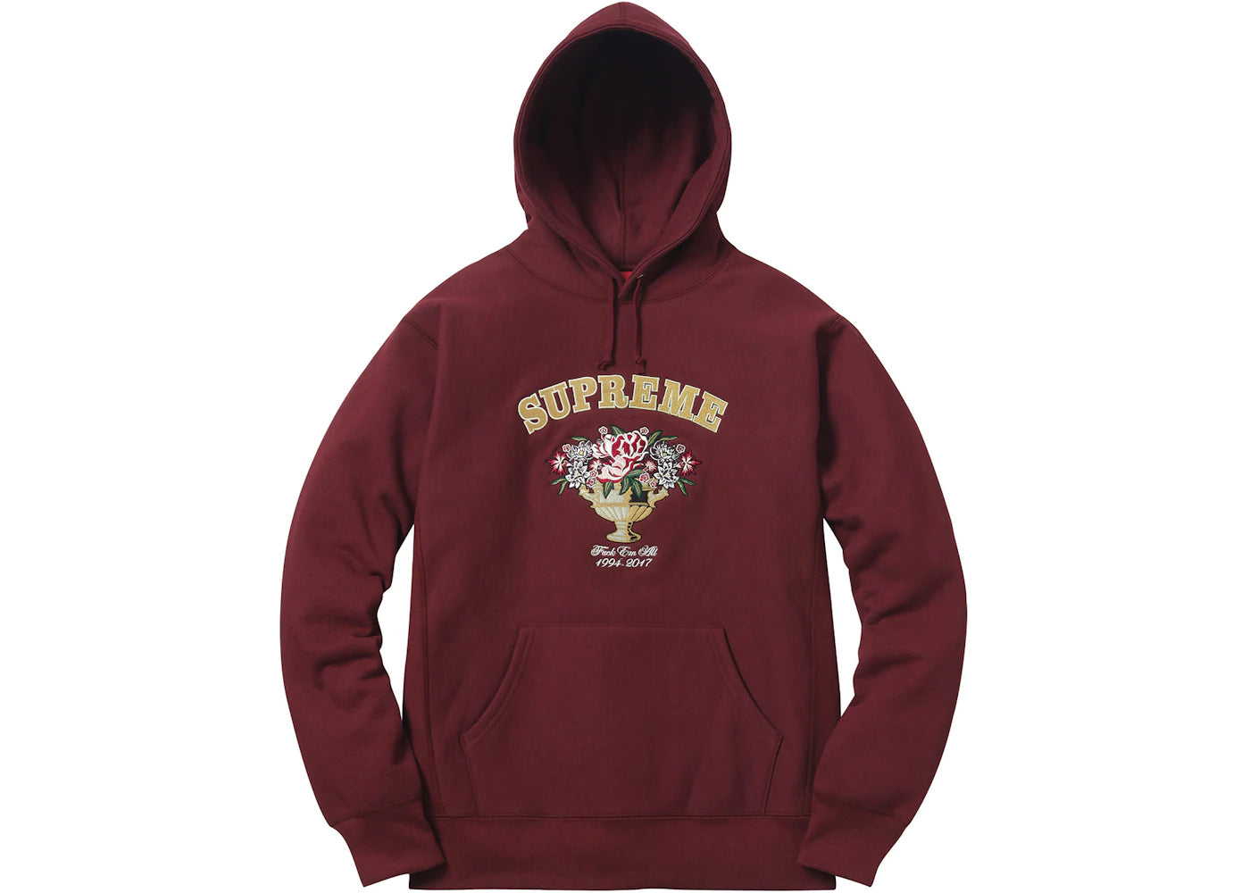 Supreme Centerpiece Hoodie Burgundy