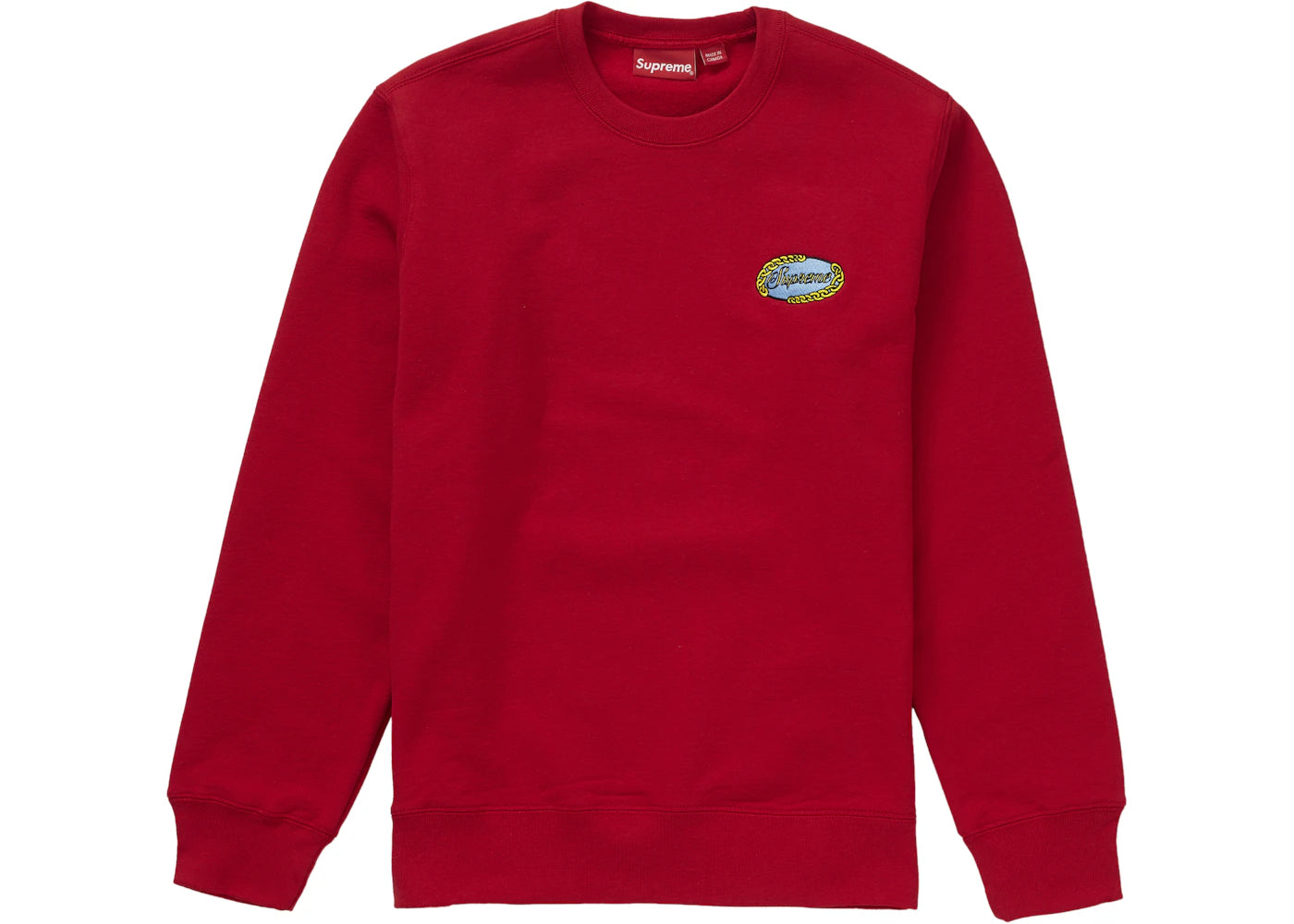 Supreme Chain Logo Crewneck Red
