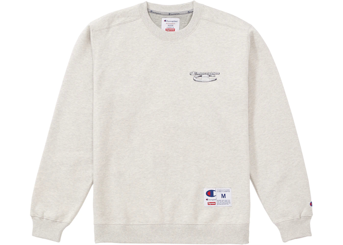 Supreme Champion 3D Metallic Crewneck Ash Grey