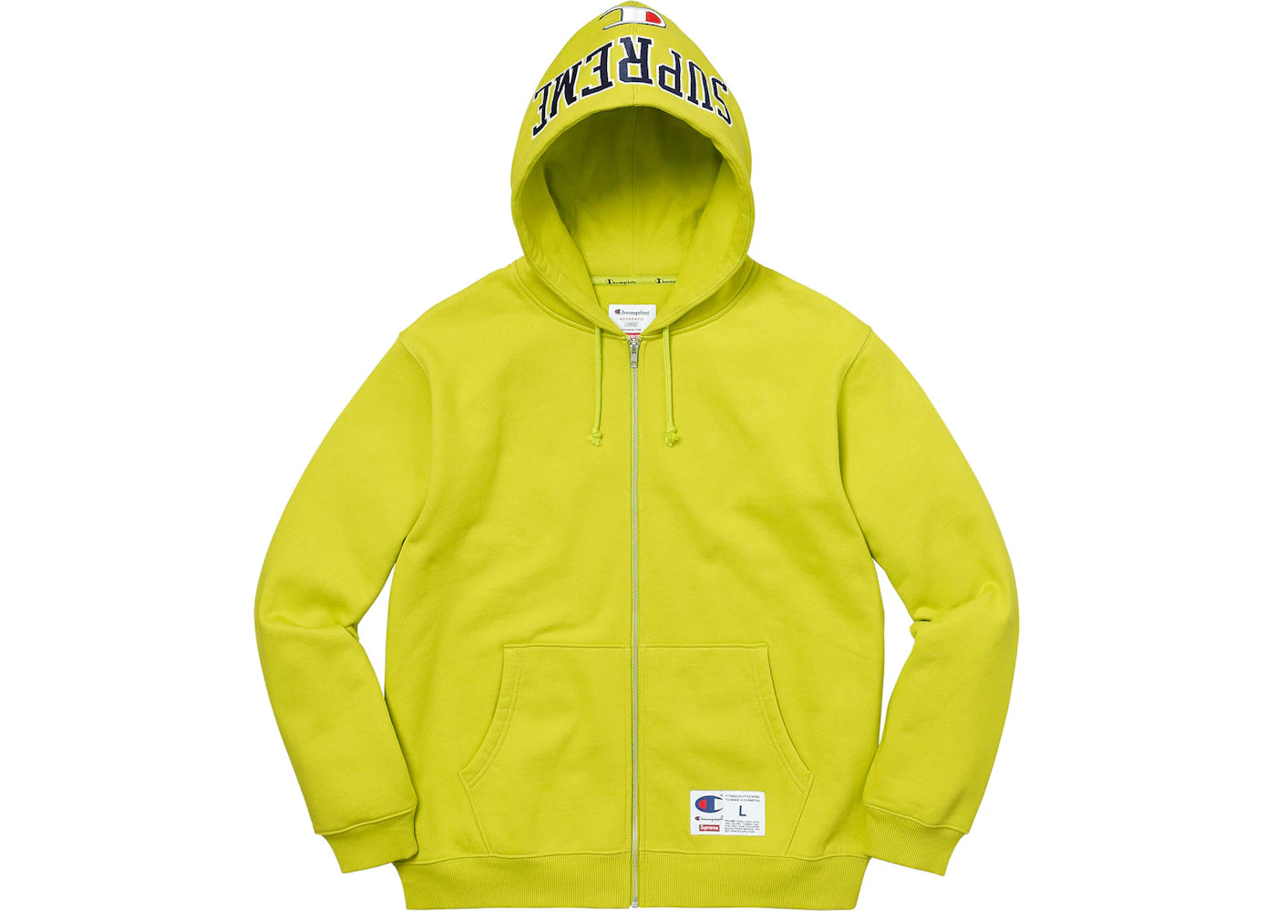 Supreme Champion Arc Logo Zip Up Sweat Bright Green